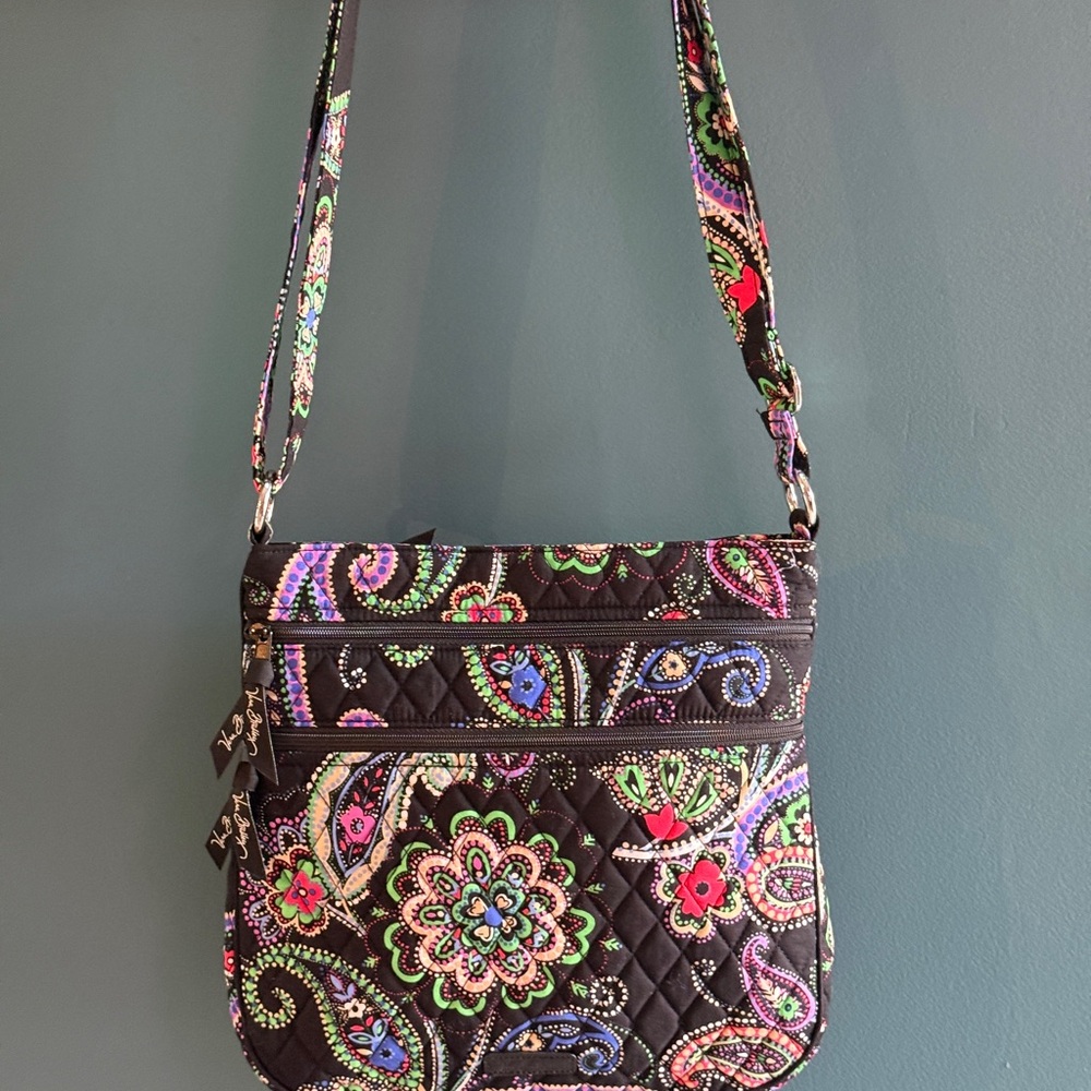 Vera Bradley Triple Zip Hipster Crossbody Kiev Paisley (Retired 2016)